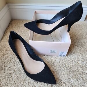 Loeffler Randall Jolie Black Suede Heel Pumps Size 8.5 with box and dust bag